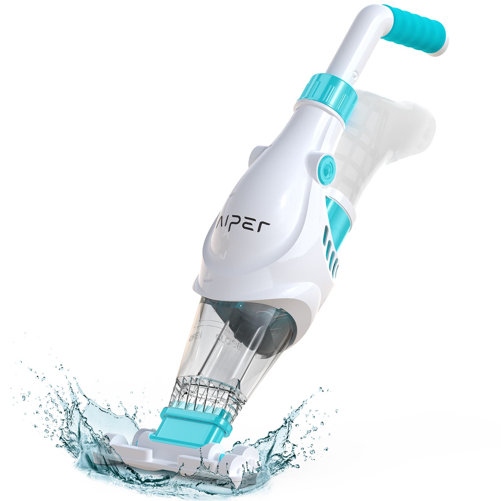 Aiper handheld pool vacuum with scrub brush head
