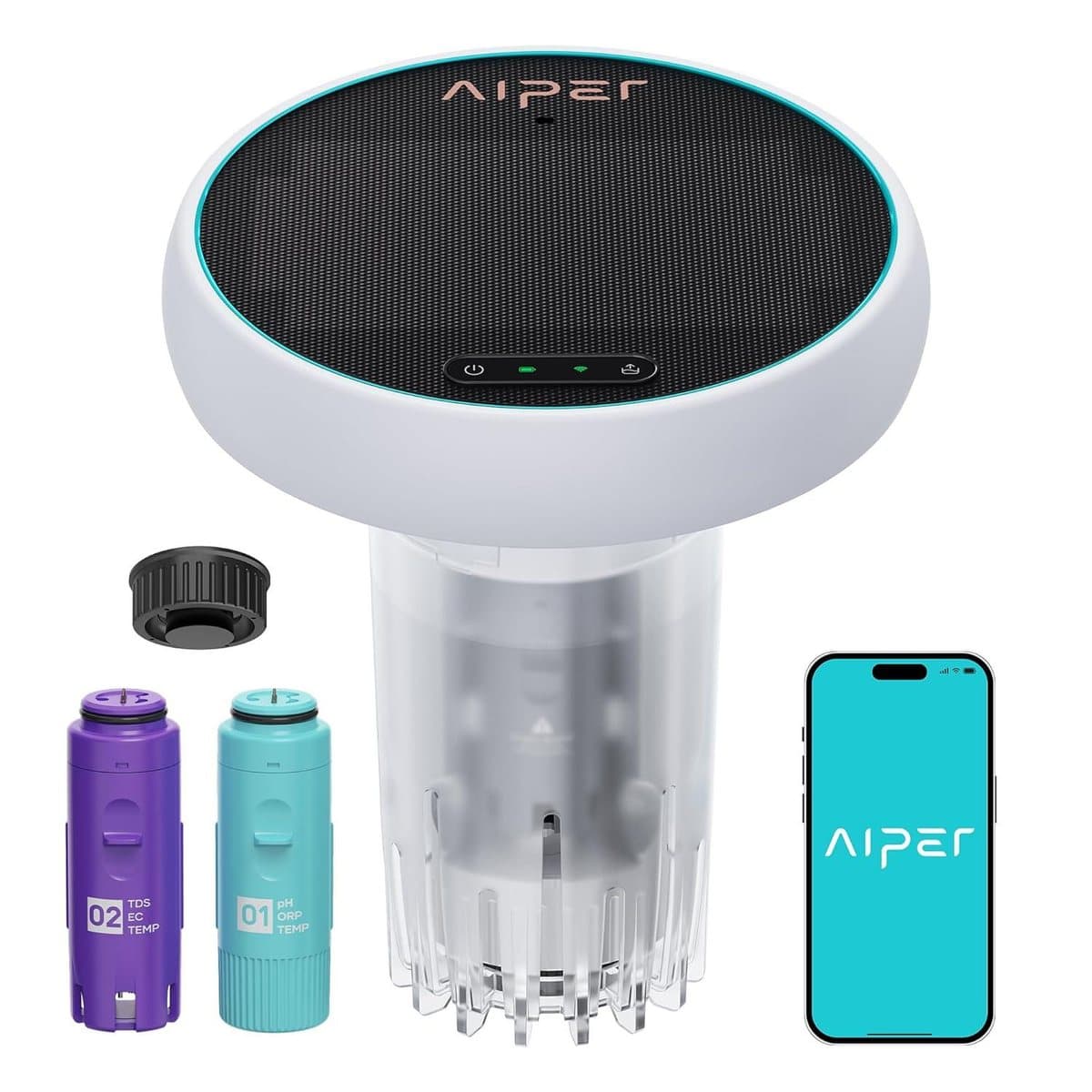 Aiper HydroComm Pure 2026 smart pool monitor with underwater communication and Wi-Fi