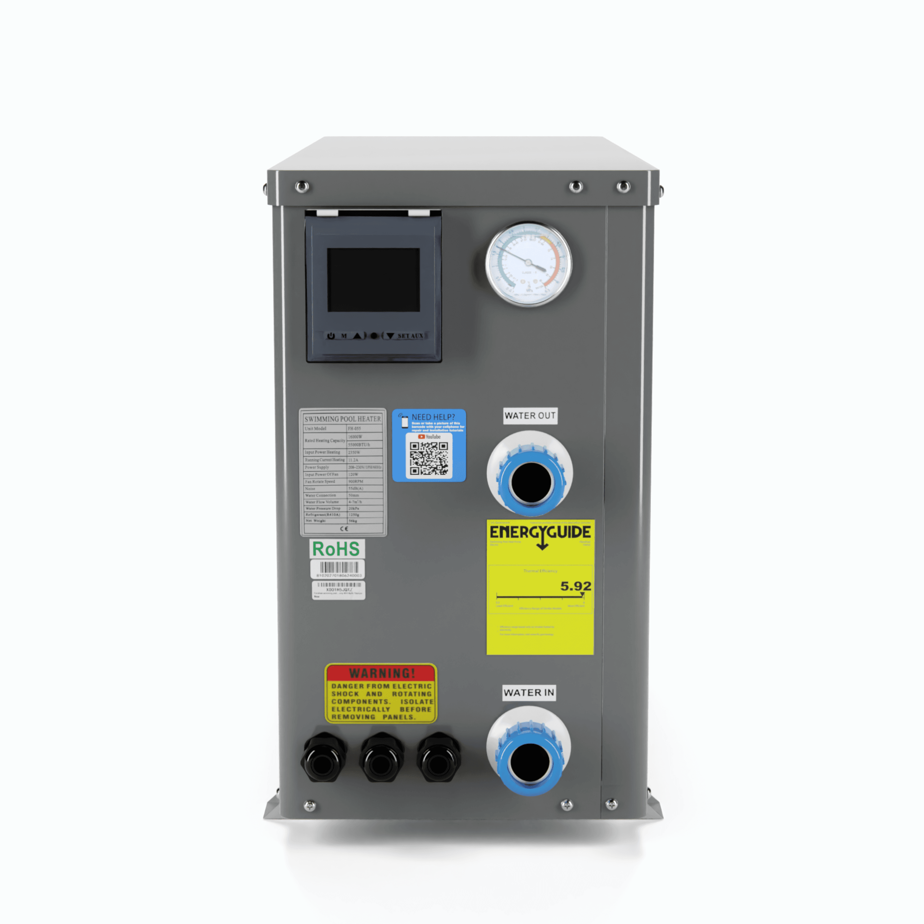 FibroPool FH255 55,000 BTU pool heat pump