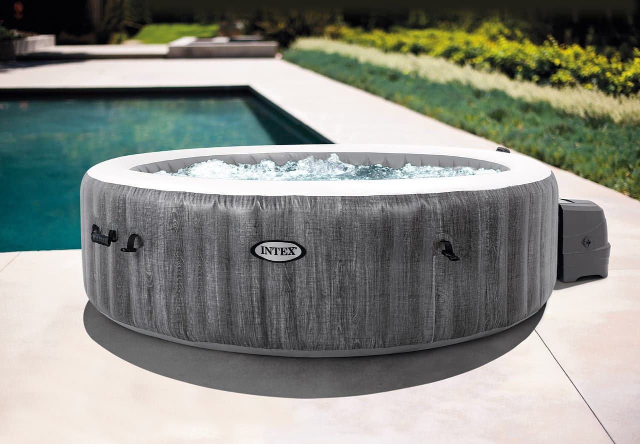 Intex PureSpa Greywood Deluxe 6-person inflatable hot tub