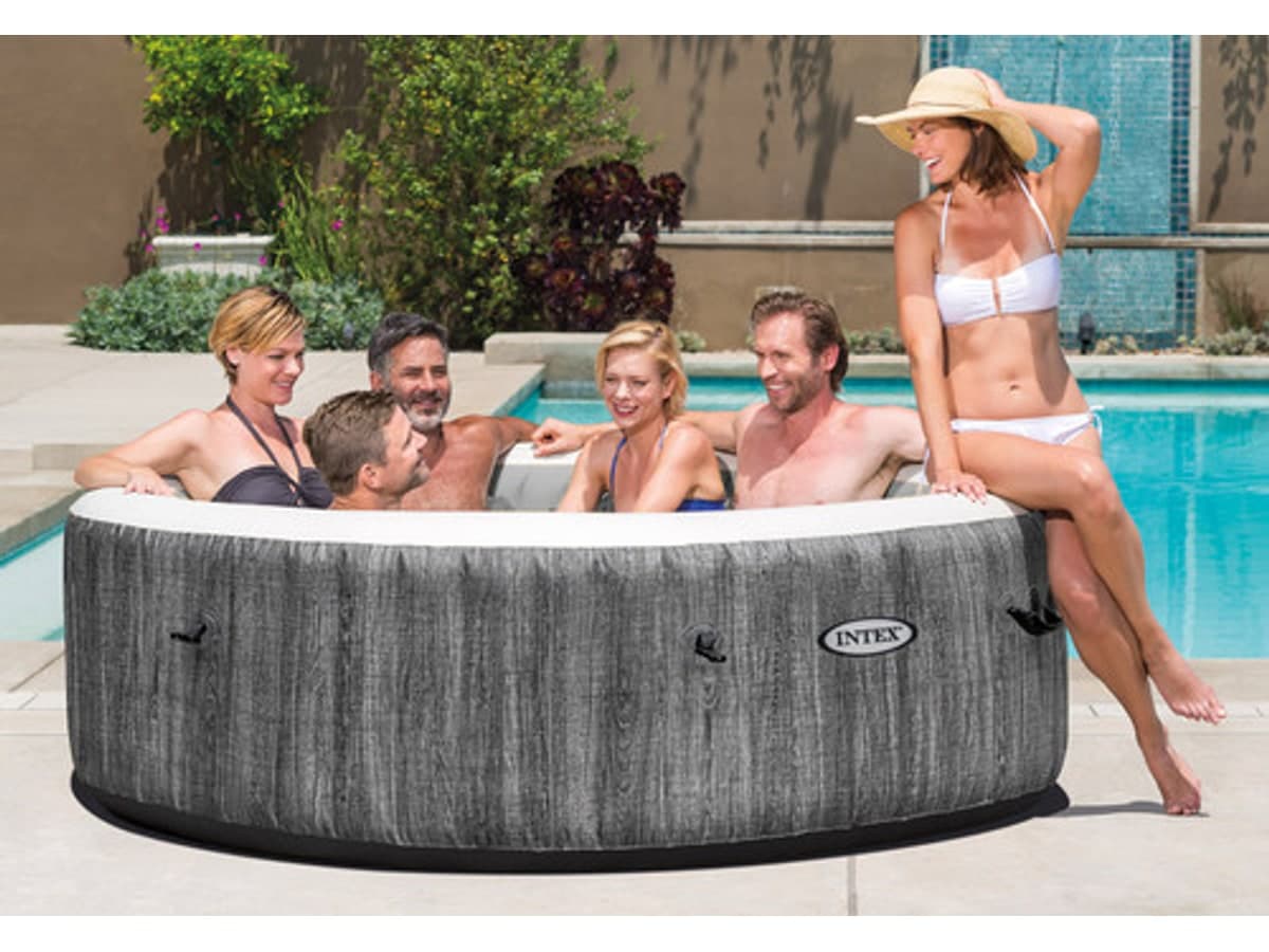 Intex PureSpa Greywood Deluxe 6-person inflatable hot tub