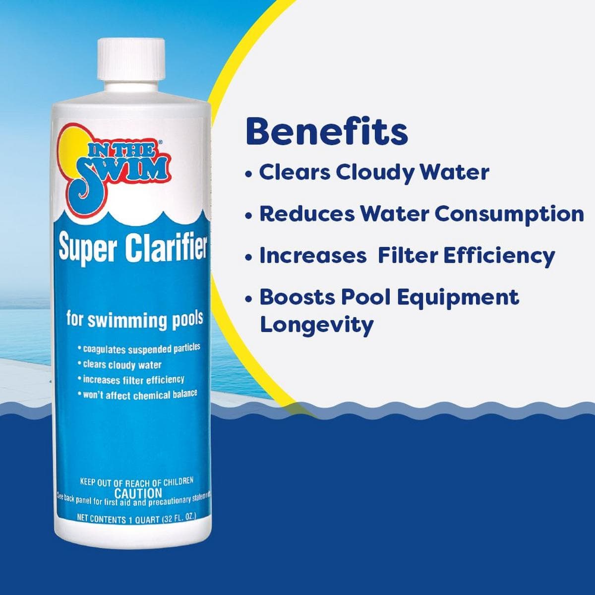 In The Swim Super Clarifier for cloudy pool water