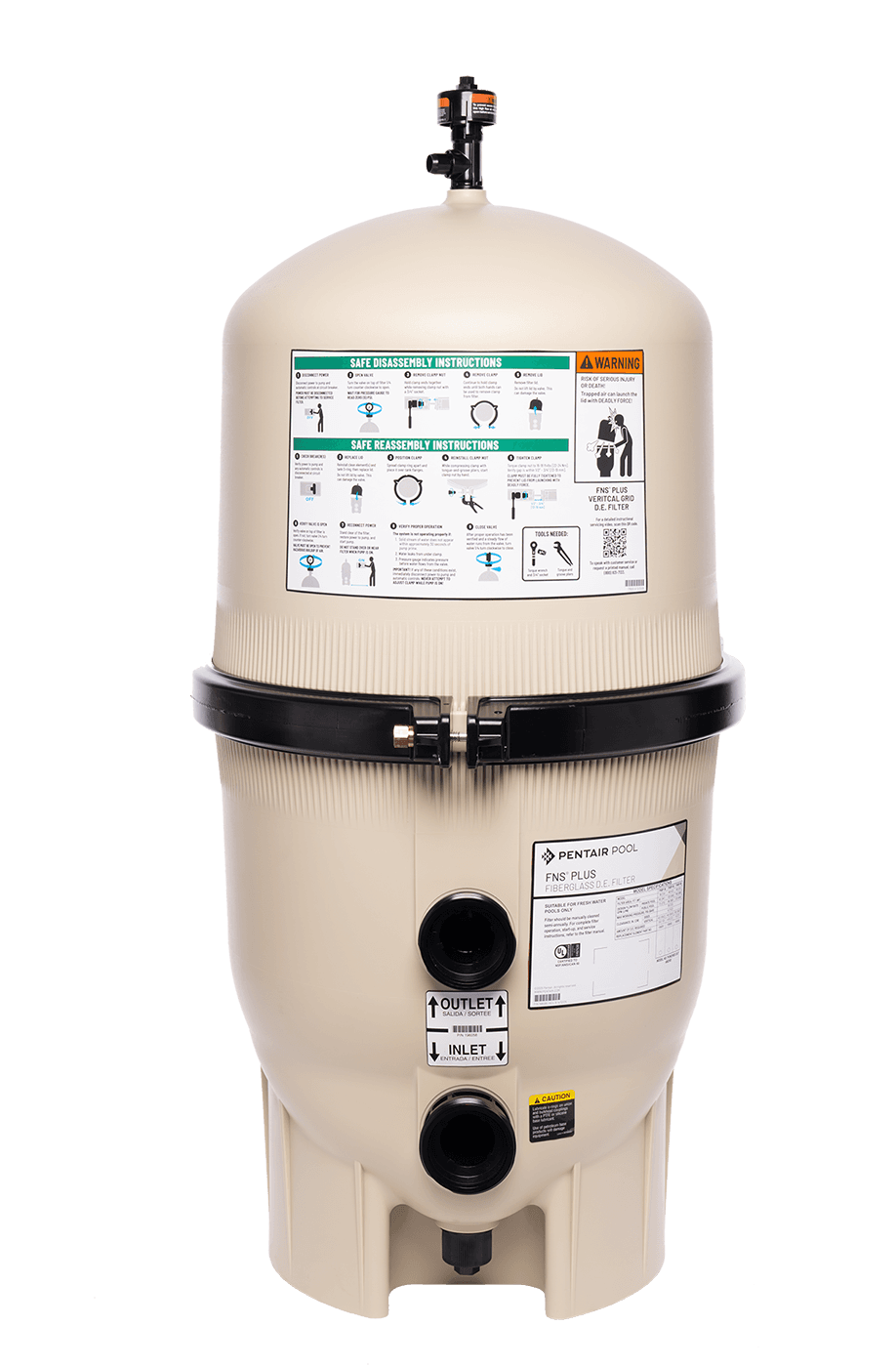 Pentair FNS Plus 48 diatomaceous earth pool filter