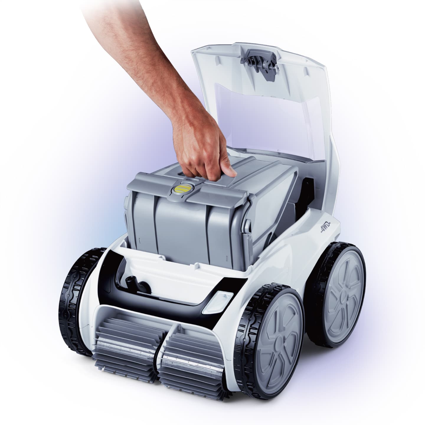 Polaris VRX iQ+ robotic pool cleaner with caddy