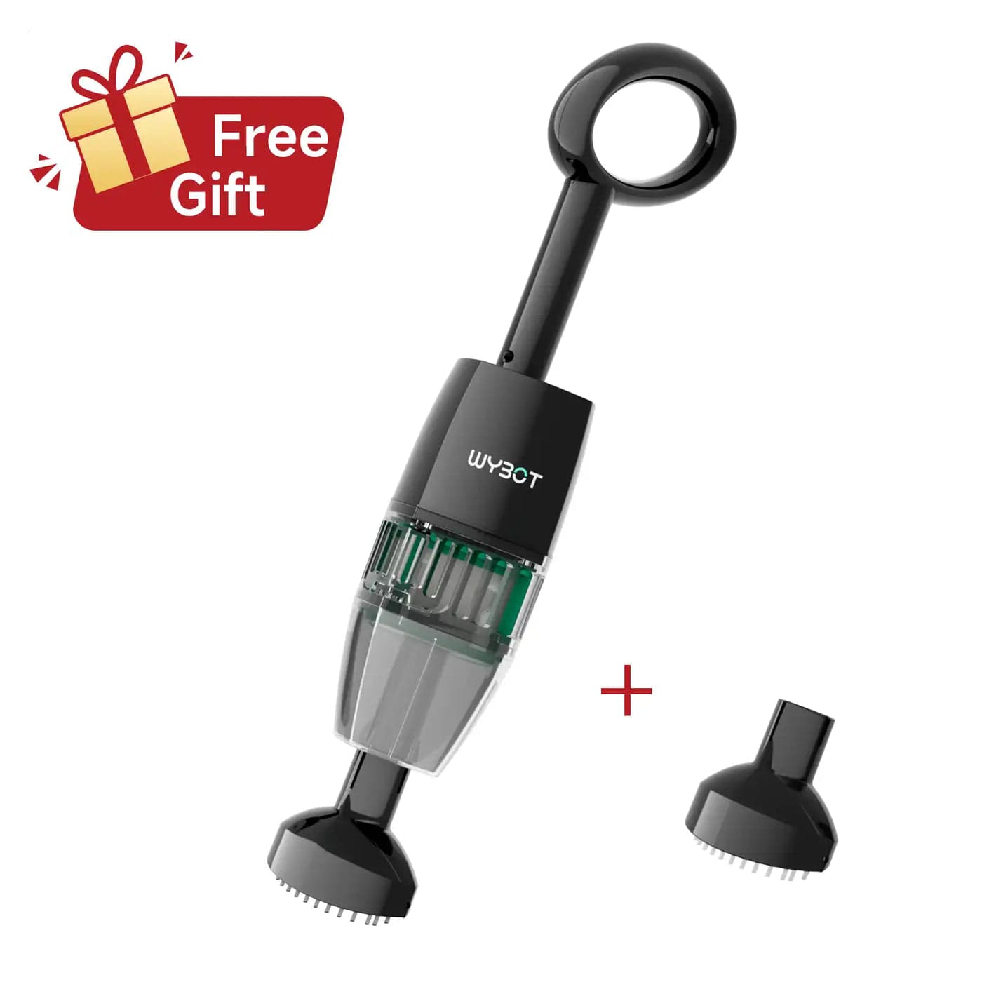 WYBOT handheld cordless pool vacuum with dual suction heads